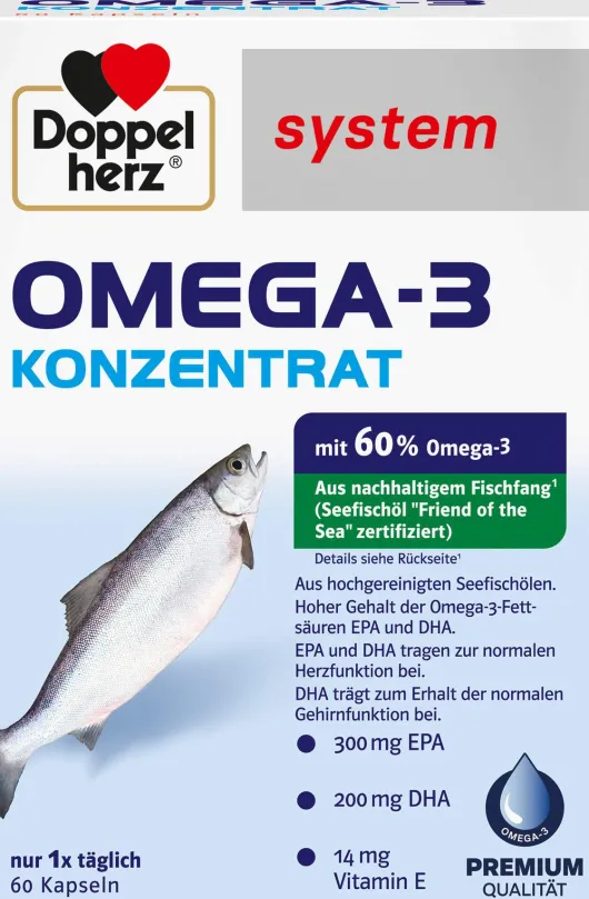 Doppelherz System Omega-3 Konzentrat 60 Kapseln
