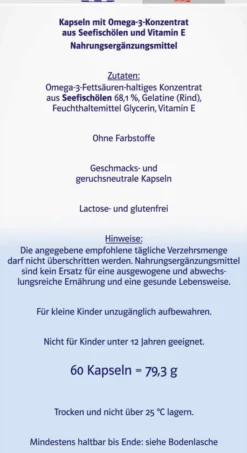Doppelherz System Omega-3 Konzentrat 60 Kapseln