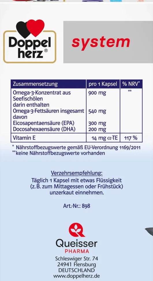 Doppelherz System Omega-3 Konzentrat 60 Kapseln