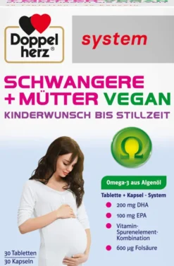Doppelherz System Schwangere + Mütter Vegan 30 Tabletten + 30...