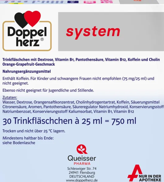 Doppelherz system Vitamin B12 Plus Trinkampullen 30 x 25 ml