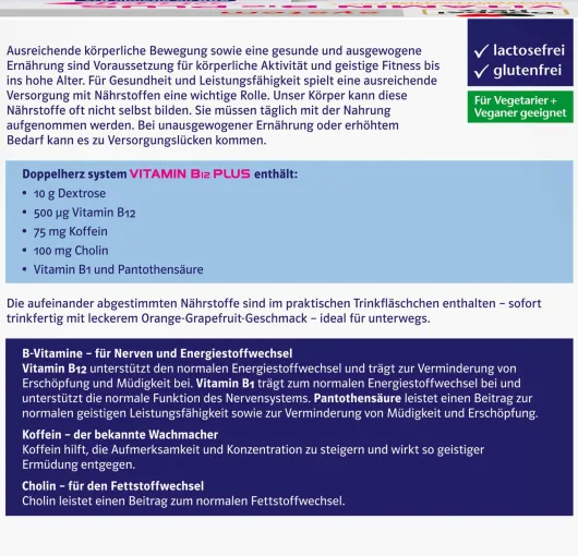 Doppelherz system Vitamin B12 Plus Trinkampullen 30 x 25 ml