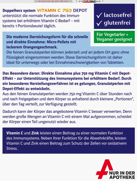 Doppelherz system Vitamin C 750 Depot 20 Pellets