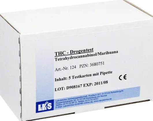 Drogentest Tetrahydrocannabinol Single Card Urin Lks 5 Tests