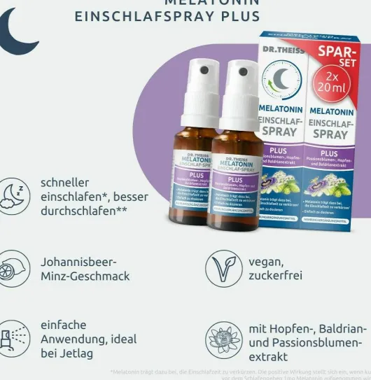 Dr.Theiss Melatonin Einschlaf-Spray Plus Spar-Set 2 x 20 ml