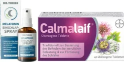 Dr. Theiss Melatonin Einschlaf-Spray 50 ml + Calmalaif 40 überzogene Tabletten