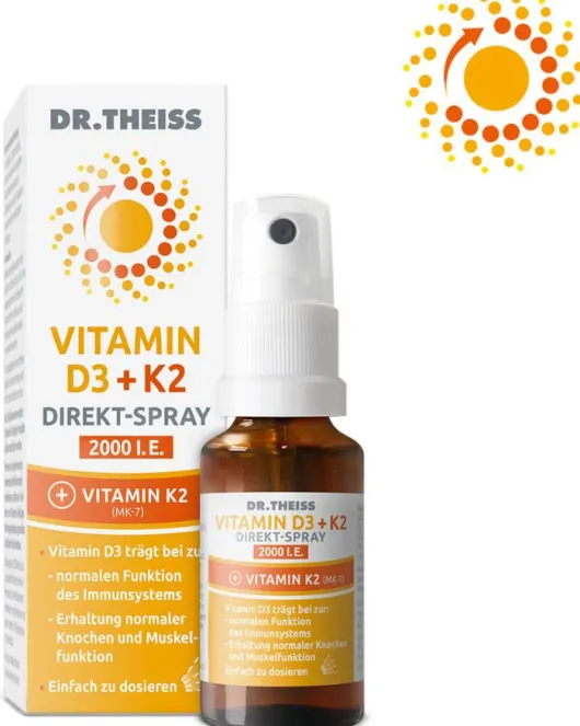 Dr.Theiss Vitamin D3+K2 Direkt-Spray 2000 I.E. 20 ml