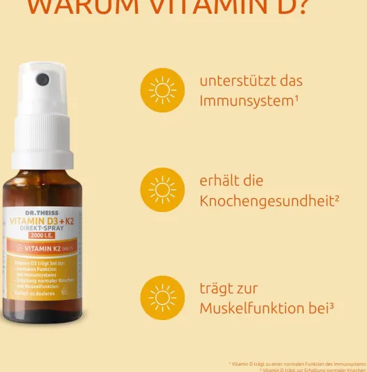 Dr.Theiss Vitamin D3+K2 Direkt-Spray 2000 I.E. 20 ml