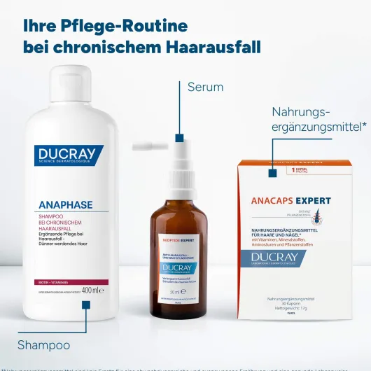 Ducray Anaphase Shampoo bei chronischem Haarausfall 200 ml