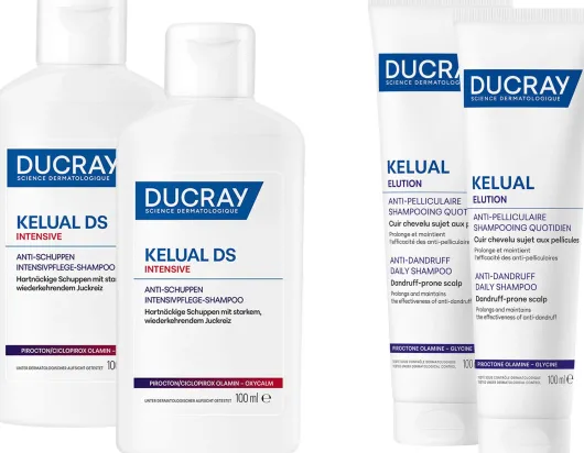 Ducray Kelual DS intensives Anti - Schuppen Shampoo 2 x 100 ml + gratis Elution Shampoo 2 x 100 ml