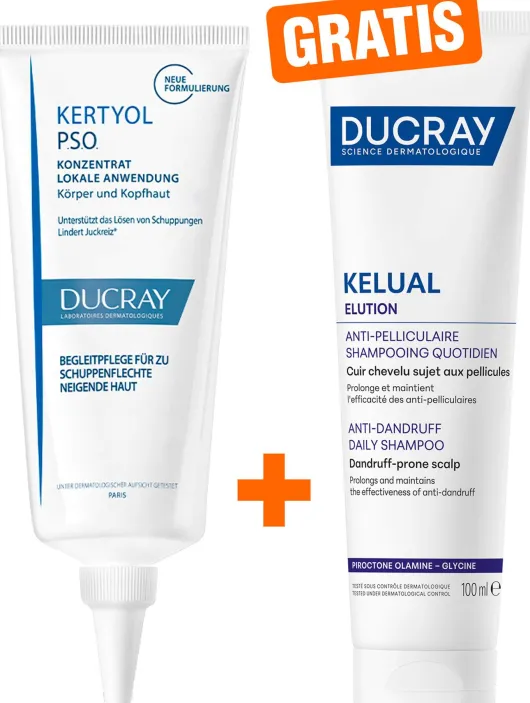 Ducray Kertyol PSO Konzentrat100ml + gratis Ducray Elution ausgl. Shampoo 100 ml