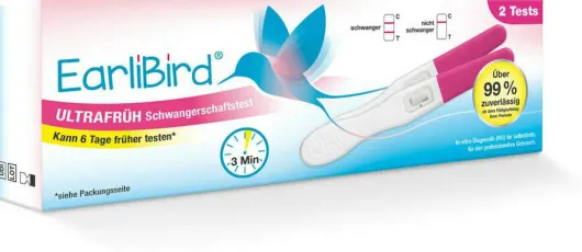 EarliBird Ultrafrüh Schwangerschaftstest 2 Stück