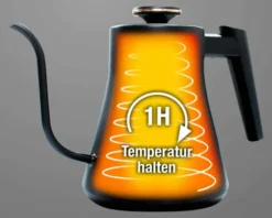 Edelstahl Wasserkocher mit Digitalanzeige
