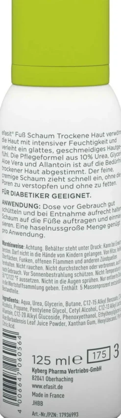 Efasit Fuß Schaum Trockene Haut 125 ml
