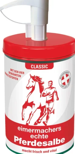 Eimermacher echte Pferdesalbe Classic mit Spender, 1000ml Dose
