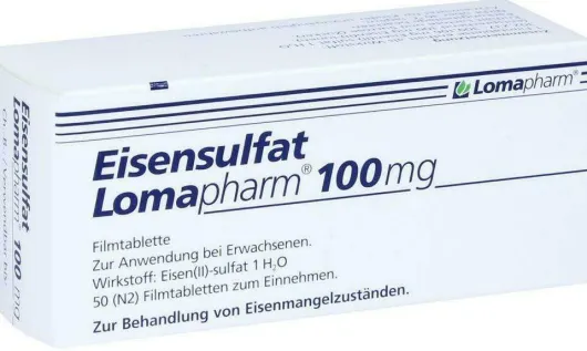 Eisensulfat Lomapharm 100 mg 50 Filmtabletten