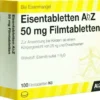 Eisentabletten Abz 50 mg 100 Filmtabletten