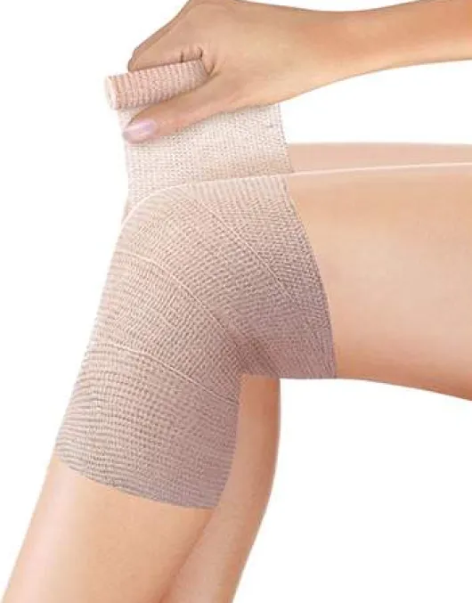 Elastik-Bandage 10 cm x 3 m inkl. 4 Fixierklammern, 2er Set