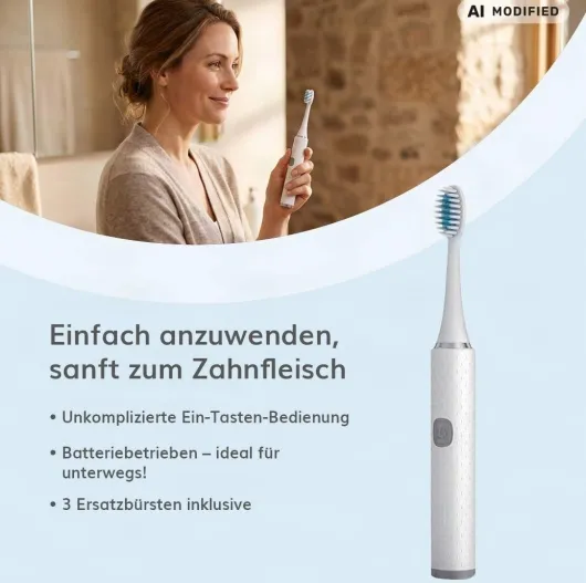 Elektrische Zahnbürste inkl. 3 Ersatzbürstenköpfen