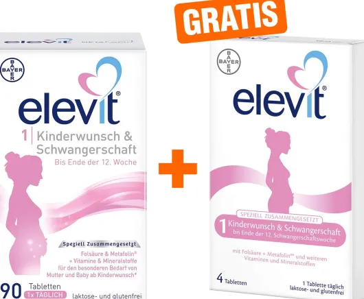 Elevit 1 Kinderwunsch & Schwangerschaft 90 Tabletten + gratis 8 Tabletten