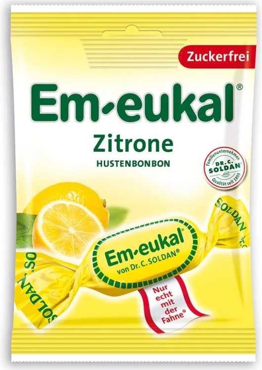 Em Eukal Zitrone Zuckerfrei 75 G Bonbons