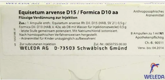 Equisetum Arvense D 15 - Formica D 10 Aa Ampullen