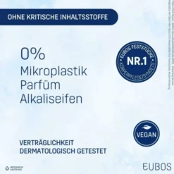 Eubos Fest Blau unparfümiert 125 g Seife