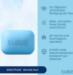 Eubos Fest Blau unparfümiert 125 g Seife