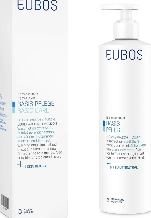Eubos Flüssig Blau Mit Dosierpumpe Unparfümiert 400 ml