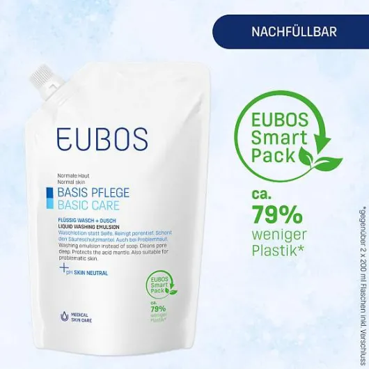 Eubos Flüssig Blau Mit Dosierpumpe Unparfümiert 400 ml