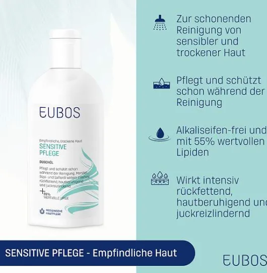 Eubos Sensitive Dusch Öl F 200 ml