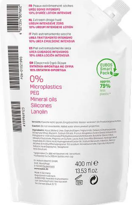 Eubos Urea Intensive Care 10 % Körperlotion 400 ml Nachfüllbeutel