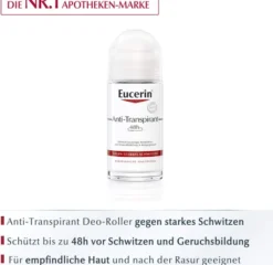Eucerin Deodorant Antitranspirant Roll On 48h 50 ml Flüssigkeit