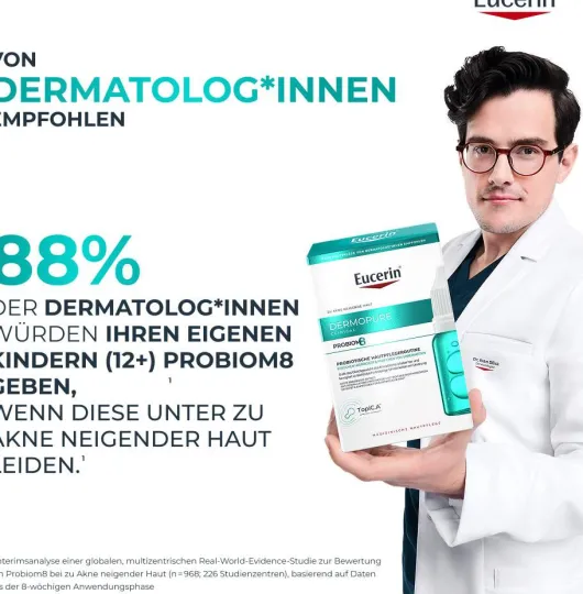 Eucerin DermoPure Clinical Probiom 8 Routine-Set 1 Stück + gratis Eucerin Sun Gel - Creme Oil Control 20 ml