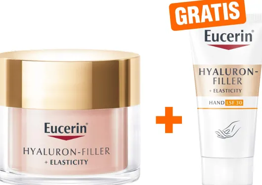 Eucerin Hyaluron Filler + Elasticity Rosé LSF30 50 ml Creme + gratis Elasticity Handcreme 20 ml