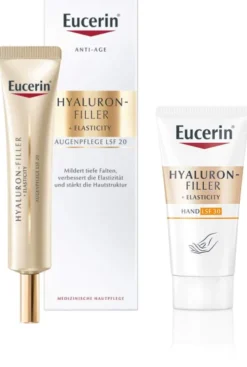 Eucerin Hyaluron Filler + Elasticity Augenpflege LSF15 15 ml + gratis Elasticity Handcreme 20 ml