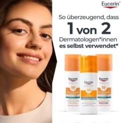 Eucerin Sun Oil Control Face Fluid Getönt (Mittel) LSF 50+ 50 ml