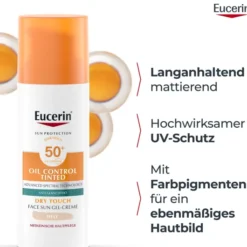 Eucerin Sun Oil Control Face Fluid Getönt (Mittel) LSF 50+ 50 ml