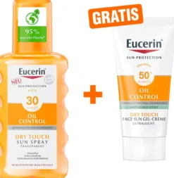 Eucerin Sun Oil Control Transparent Spray LSF 30 200 ml + gratis Sun Gel-Creme Oil Control 20 ml