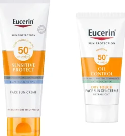 Eucerin Sun Sensitive Protect Face LSF 50+ + gratis Sun Gel-Creme Oil Control 20 ml