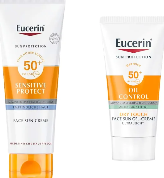 Eucerin Sun Sensitive Protect Face LSF 50+ + gratis Sun Gel-Creme Oil Control 20 ml