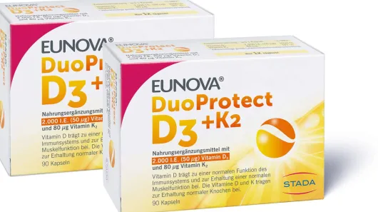 Eunova DuoProtect D3 + K2 2000 I.E. 2 x 90 Kapseln