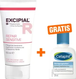 Excipial Repair Sensitive Creme 50 ml + gratis Cetaphil Reinigungslotion 29 ml