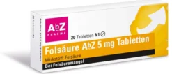 Folsäure Abz 5 mg 20 Tabletten