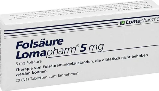 Folsäure Lomapharm 5 mg 20 Tabletten