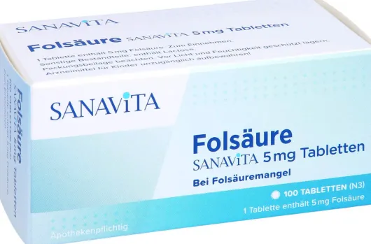 Folsäure Sanavita 5 mg 100 Tabletten