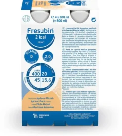 Fresubin 2 Kcal Drink Aprikose Pfirsich Trinkflasche 4x200 Ml...