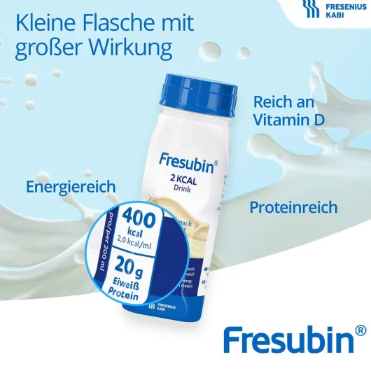 Fresubin 2 Kcal Drink Vanille Trinkflasche 4 x 200 ml Lösung