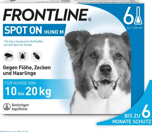 Frontline Spot On Hund M 10-20 kg 6 Pipetten