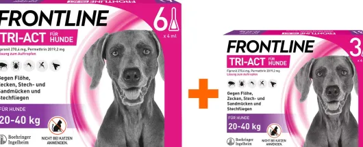 Frontline TRI-ACT Hund 20-40 kg 6 + 3 Pipetten
